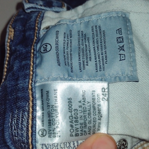Ag the legging ankle super skinny ankle jeans size24R distressed jeans - Picture 7 of 12